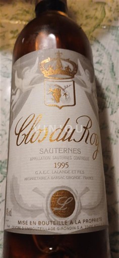 Бордо Сотерн Clos du Roy 1995