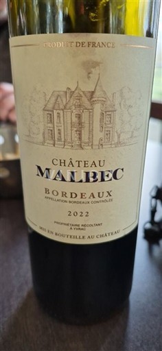 Bordéus Château Malbec 2022