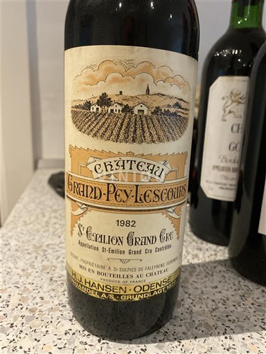 Bordeaux Saint-Émilion Grand Cru Grand Cru Château Grand-Pey-Lescours 1982