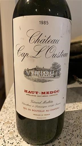 Bordeaux Haut-Médoc Château Cap L'Ousteau 1985