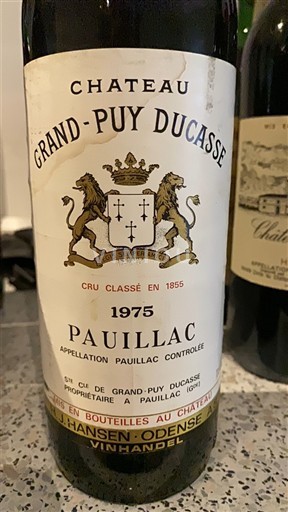 Bordeaux Pauillac Grand Cru Grand-Puy Ducasse 1975