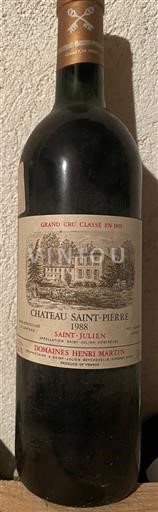 Bordeaux Saint-Julien Grand Cru Château Saint-Pierre 1988