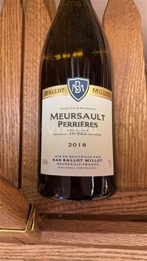 Burgundi Määrittelemätön Premier Cru Ballot Millot Meursault Perrières 2018