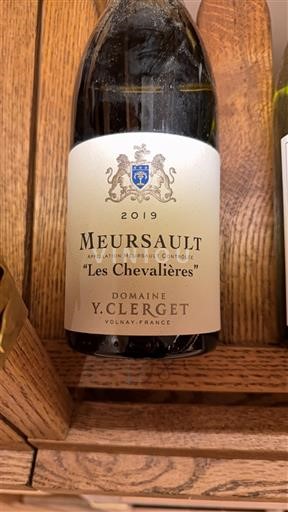 Bourgogne Meursault Domaine Y. Clerget Les Chevalières 2019
