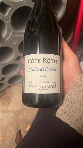 Vinos Rouge sec Colline de Couzou Patrick et Christophe Bonnefond 2022 Francia Valle del Ródano Côte-rôtie AOC