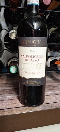 Víno Rouge sec Acinatico Stefano Accordini 2018 Itálie Benátsko Valpolicella Ripasso DOC