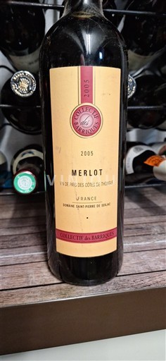 Languedoc ja Roussillon Côtes de Thongue Domaine Saint-Pierre de Serjac Collection des Barriques 2005