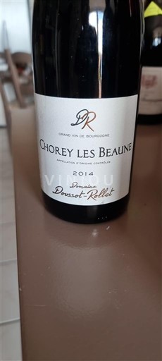 Wijnen Rouge sec Domaine Doussot-Rollet 2014 Frankrijk Bourgondië Chorey-lès-Beaune AOC