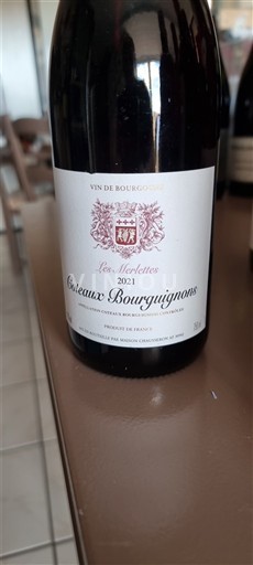 Borgogna Coteaux borgognoni Les Merlettes 2021