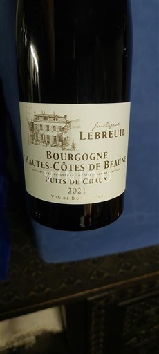 Borgoña Hautes Côtes de Beaune Domaine Lebreuil Puits de Chaux 2021