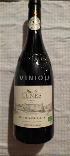 Languedoc Grès de Montpellier Vignobles Jeanjean Mas de Lunes 2019