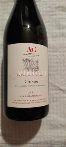 Wijnen Rouge sec La Croix de Saint-Louis AG Famille Amirault Grossois 2021 Frankrijk Loirevallei Chinon AOC