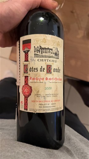 Bordeaux Montagne-Saint-Émilion Château Côtes de Bonde 2009