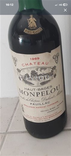 Bordeaux Pauillac Château Haut-Bages Monpelou 1969