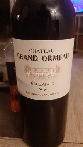 Bordeaux Lalande-de-Pomerol Château Grand Ormeau Élégance 2014