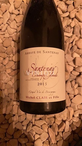 Burgundy Santenay Abbaye de Santenay Michel Clair Champs Claude 2015