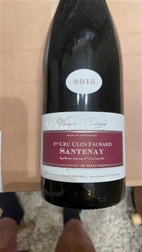 Burgundy Unspecified Premier Cru Vincent Prunier 1er Cru Clos Faubard 2015