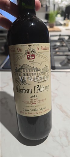 Bordeaux Côtes-de-Bordeaux Château L'Abbaye Vieilles Vignes 2019