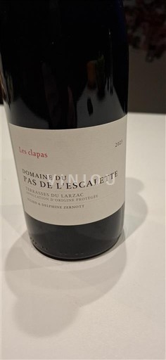 Vine Rouge sec Les Clapas Domaine Pas de l'Escalette 2022 Frankrig Languedoc Terrasses-du-larzac AOC