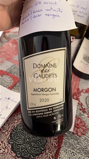 Beaujolais Morgon Domaine S Gaudets 2020