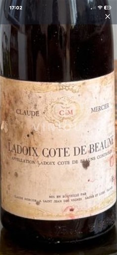 Bourgogne Ladoix Claude Mercier 1979