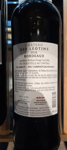 Burdeos Bordeaux Château S Léotins 2018