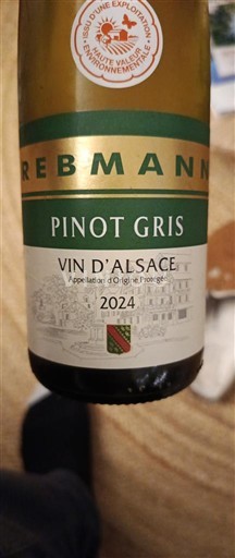 Vini Blanc sec Rebmann 2024 Francia Alsazia Vin de France