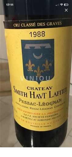 Bordeaux Pessac-Léognan Cru Classé Château Smith Haut Lafitte 1988