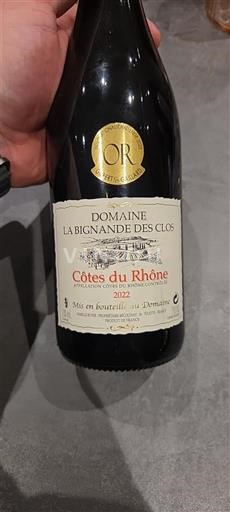 Valle del Rodano Côtes-du-Rhône Domaine La Bignande des Clos 2022