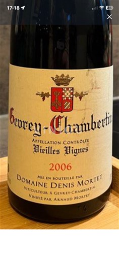 Borgogna Gevrey-Chambertin Domaine Nis Mortet Vieilles Vignes 2006