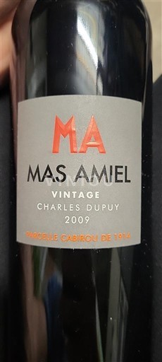 Roussillon Maury Mas Amiel Charles Dupuy 2009