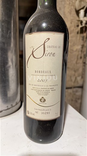 Bordeaux Château Le Siron 2005