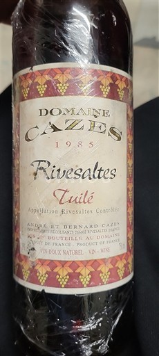 Roussillon Rivesaltes Domaine Cazes Tuilé 1985