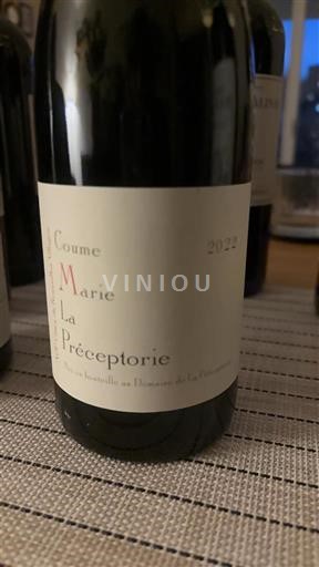 Rượu vang Rouge sec Coume Marie La Préceptorie 2022 Pháp Roussillon Côtes-du-Roussillon AOC