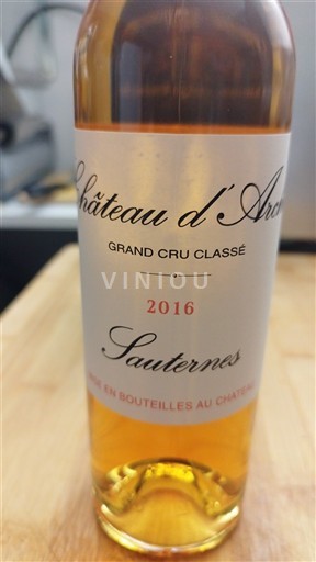 Bordeaux Sauternes Grand Cru Château Arche 2016