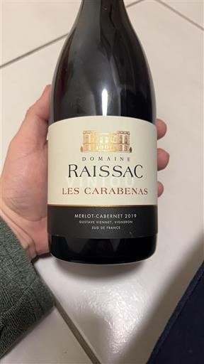 Languedoc a Roussillon Pays d'Oc Domaine Raissac Les Carabenas 2019