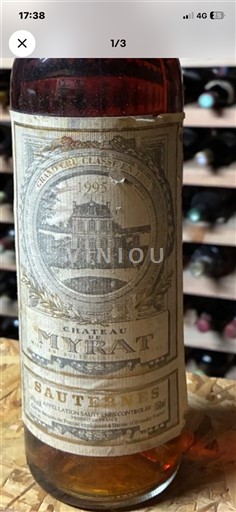 Burdeos Sauternes Grand Cru Château Myrat 1995