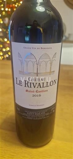 Bordeaux Saint-Émilion Château Le Rivallon 2016