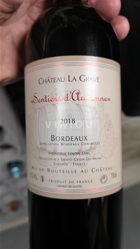 Bordeaux Château La Grave Sentiers d'Automne 2018