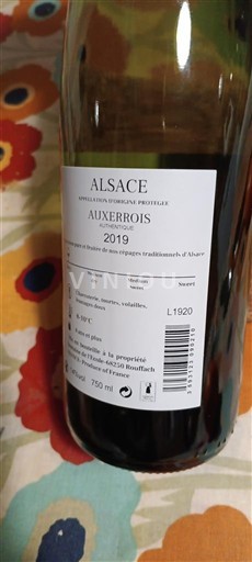 Alsace L ecole Ruffach Auxerrois 2019