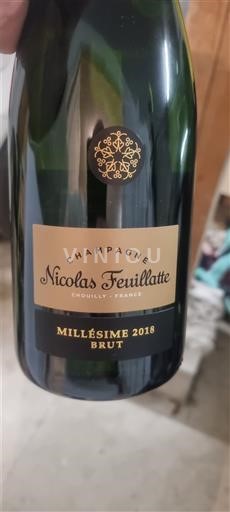 Mousserande viner Blanc brut Millésime Nicolas Feuillatte 2018 Frankrike Champagne AOC
