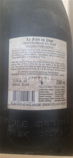 Rhônevallei Châteauneuf-du-Pape Brotte La Fiole du Pape 2015