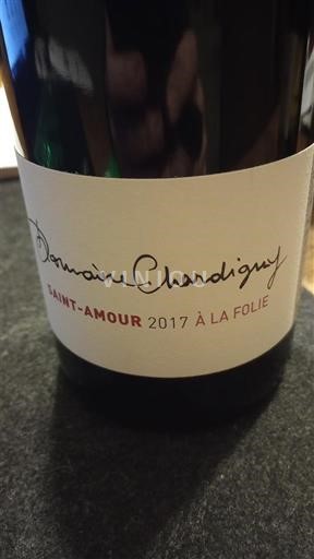 Beaujolais Thánh Tình Yêu Domaine Chardigny À la Folie 2017