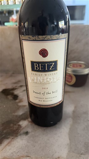 Vùng trồng nho được cấp phép California Núi York Betz Family Winery Heart of the Hill 2016
