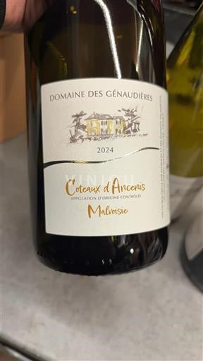 Loire-dalen Coteaux-d'ancenis Domaine S Génaudières Malvoisie 2024