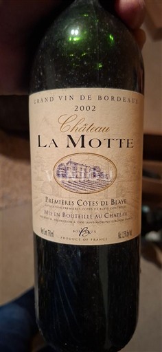 Bordeaux Ni doloceno Château La Motte 2002