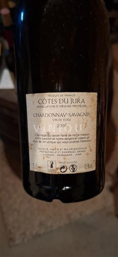 Vine Blanc sec Chardonnay-Savagnin Vin de Voile 2016 Frankrig Jura Côtes-du-jura AOC