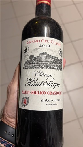 Vine Rouge sec Château Haut-Sarpe 2019 Frankrig Bordeaux Saint-Émilion Grand Cru AOC Grand Cru Classé