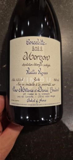 Beaujolais Morgon Mélanie et Daniel Bouland Corcelette Vieilles Vignes 2022