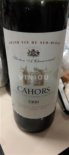 Sydvestfrankrig Cahors Sélection A. Chamvernal 1999